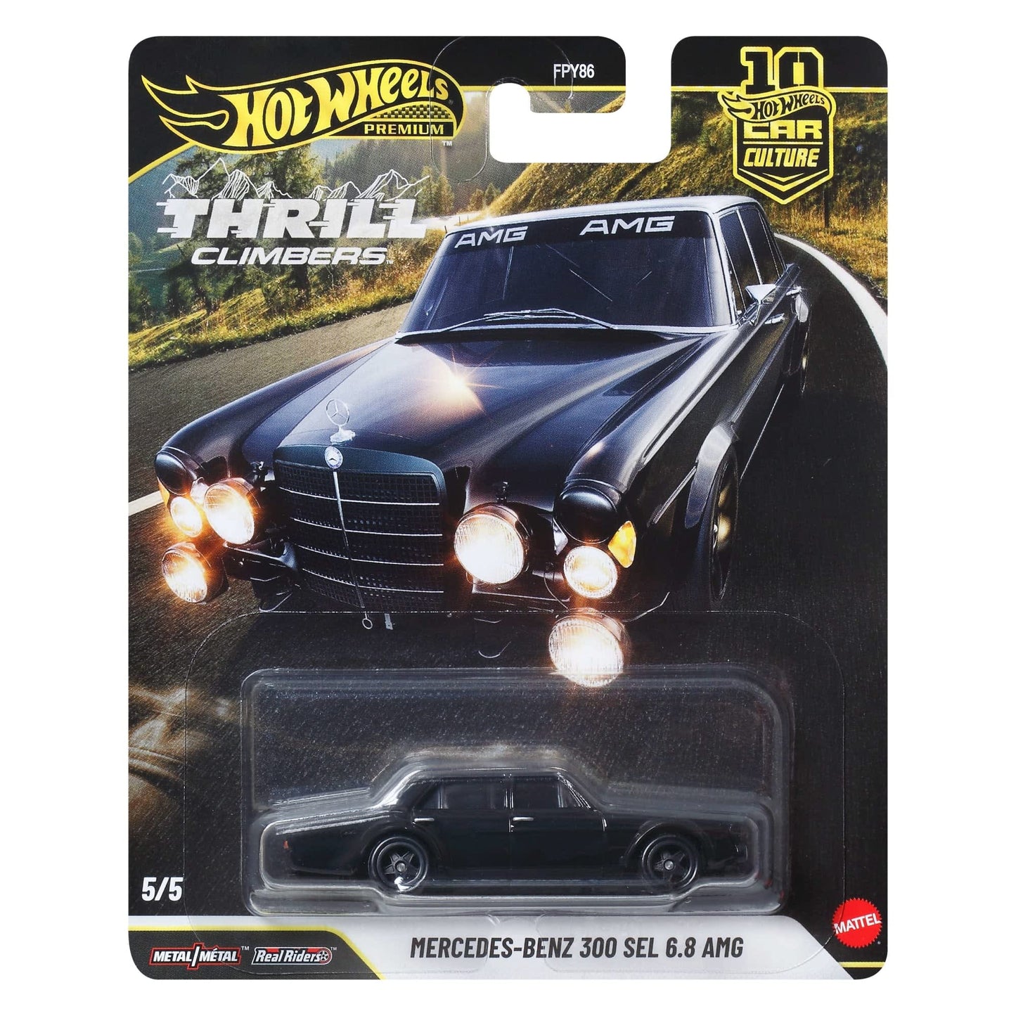 Hot Wheels Premium Car Culture Thrill Climbers — Mercedes-Benz 300 SEL 6.8 AMG