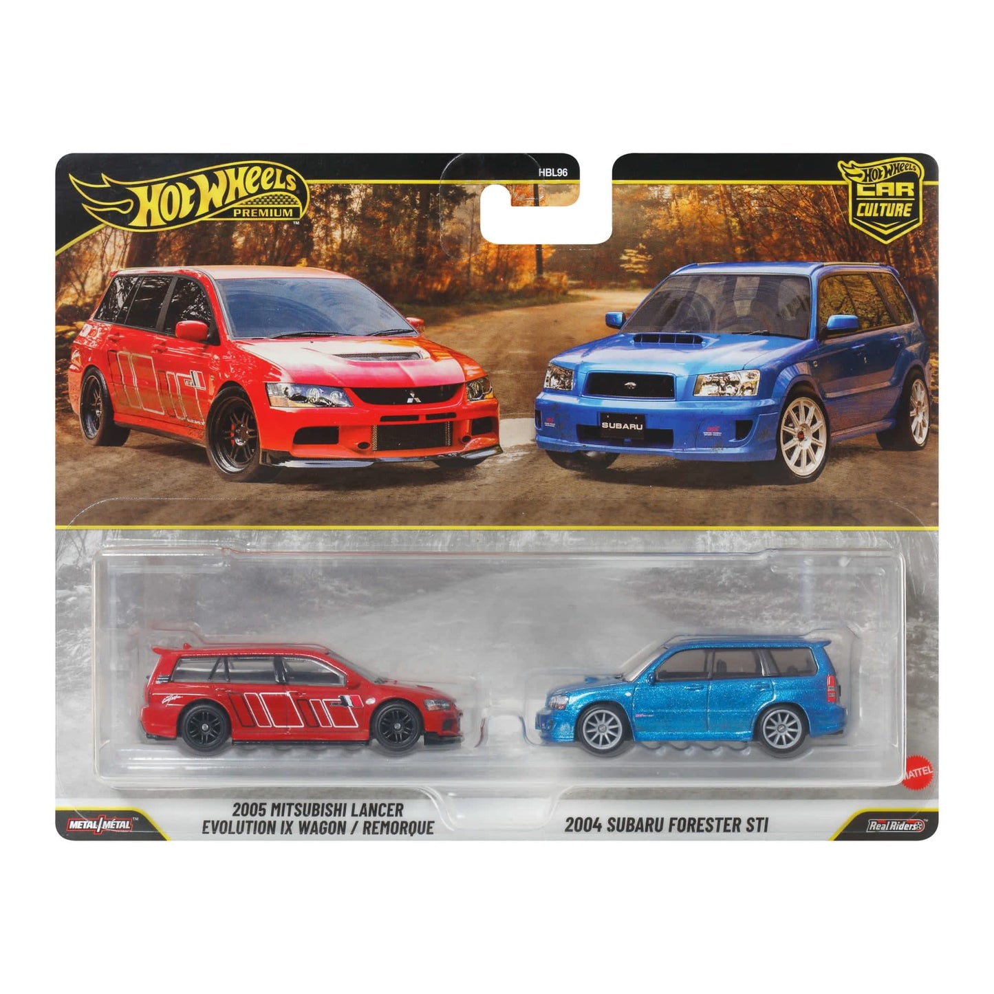 Hot Wheels Premium 2 Pack — Mitsubishi & Subaru set