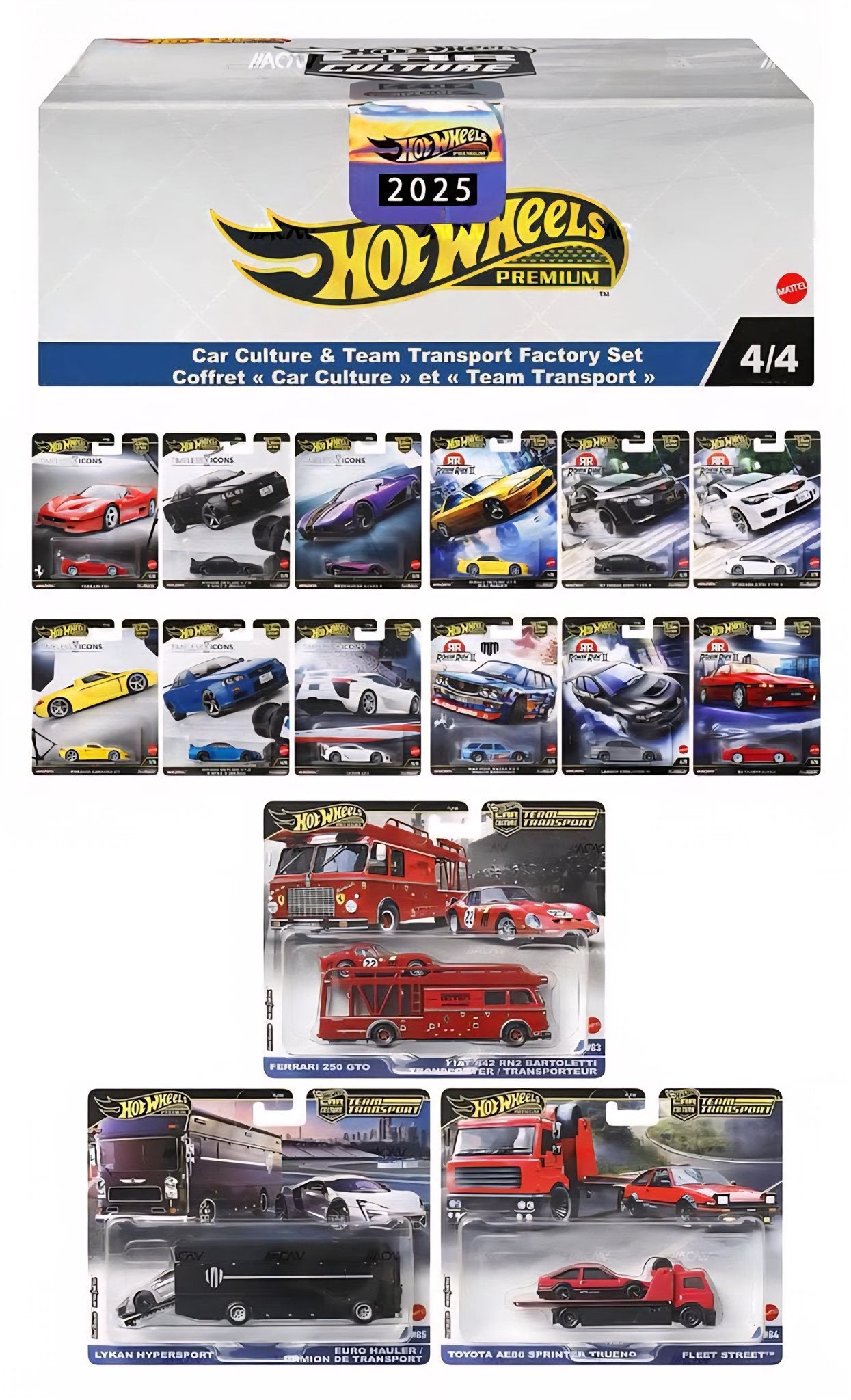 Hot Wheels 2025 Car Culture & Team Transport Factory Set 4/4