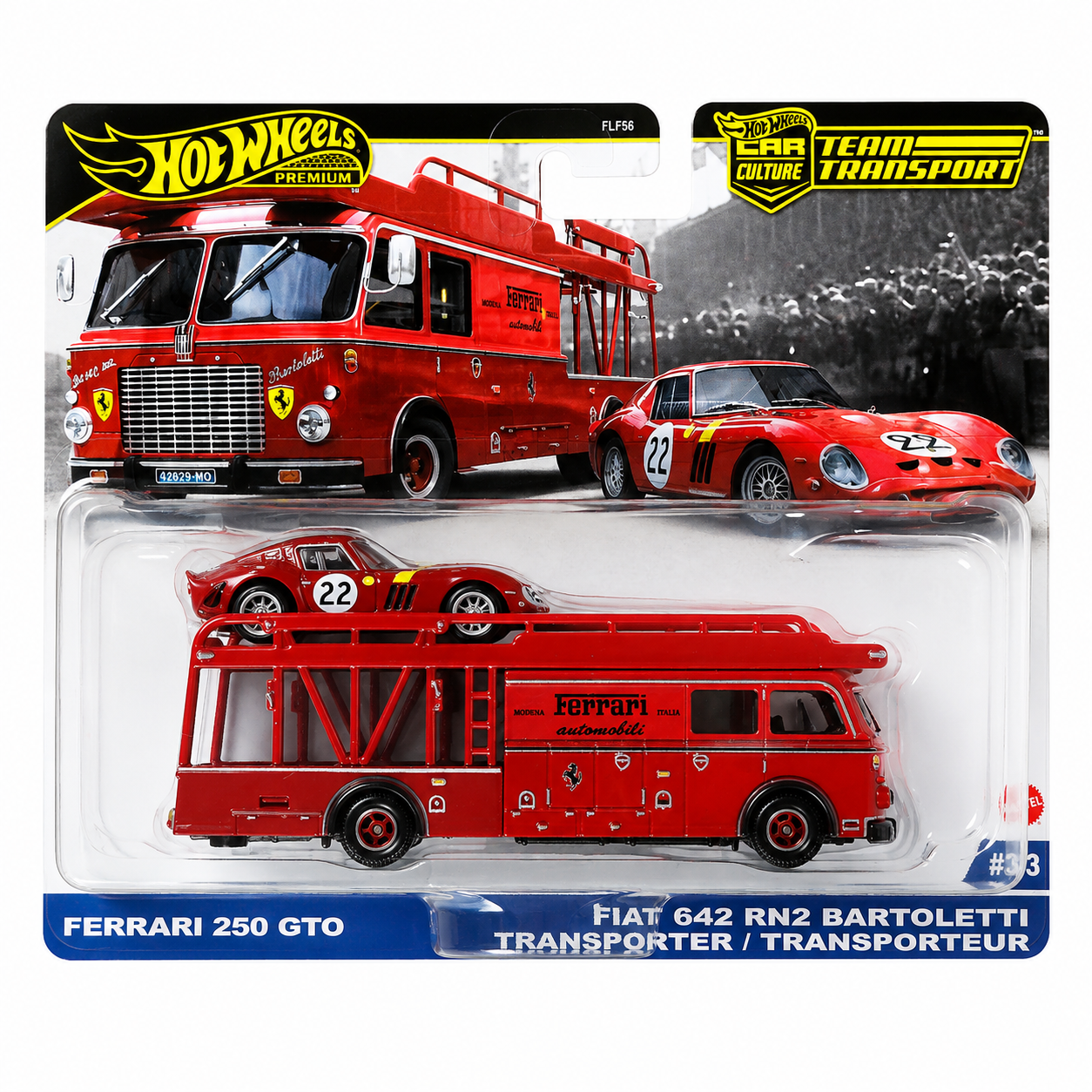 Hot Wheels Premium Team Transport — Ferrari 250 GTO & FIAT 642 RN2 Bartoletti Transporter