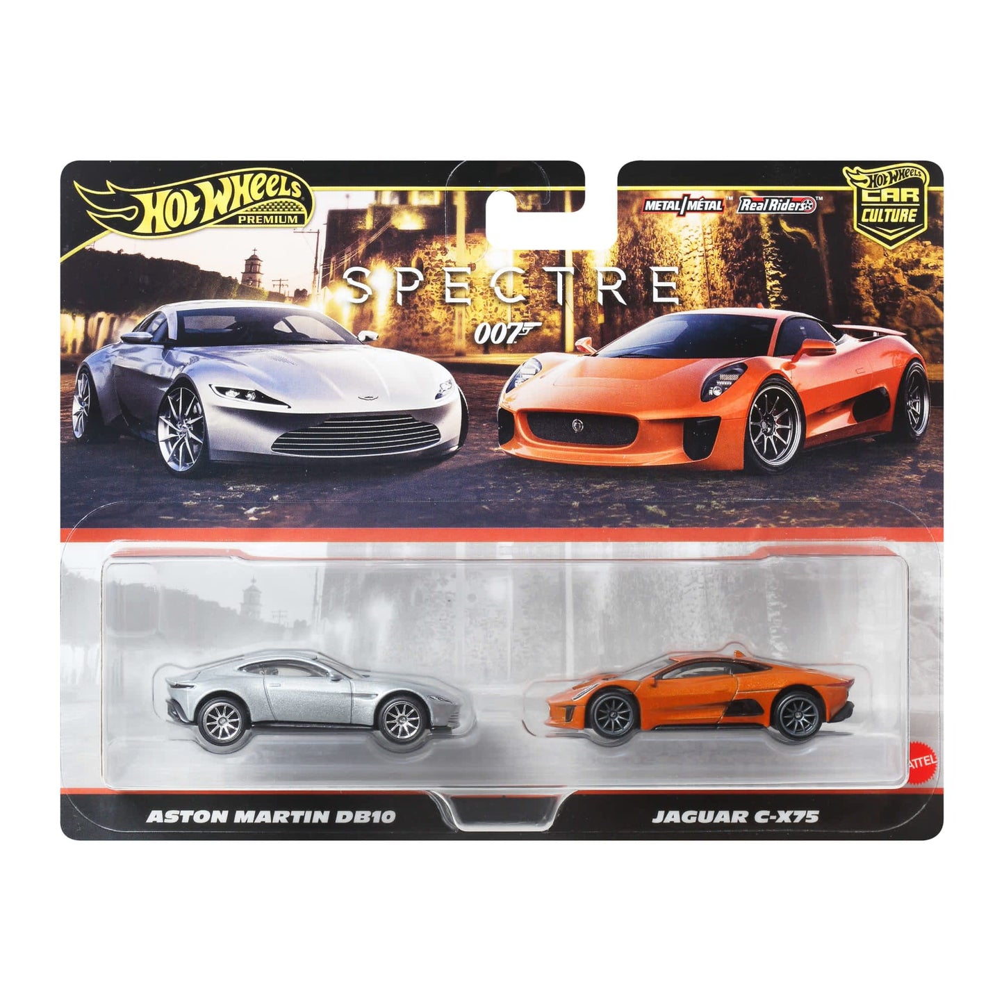 Hot Wheels Premium 2 Pack — James Bond Spectre 007 set — Aston Martin DB10 & Jaguar C-X75