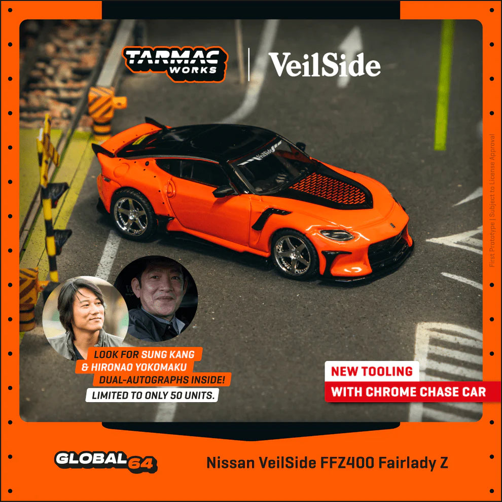 Tarmac Works Global64 Nissan VeilSide FFZ400 Fairlady Z Orange