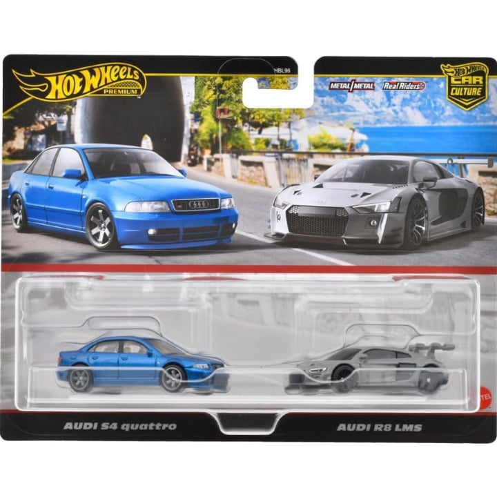 Hot Wheels Premium 2 Pack — Audi S4 quattro & Audi R8 LMS