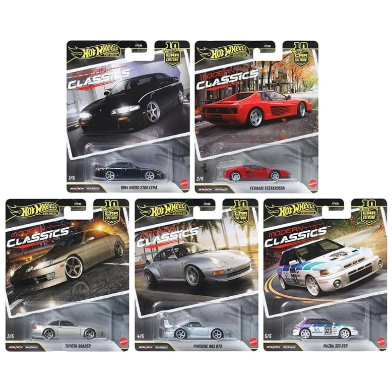 Hot Wheels Premium Car Culture 2026 Modern Classics Set — Case of 5