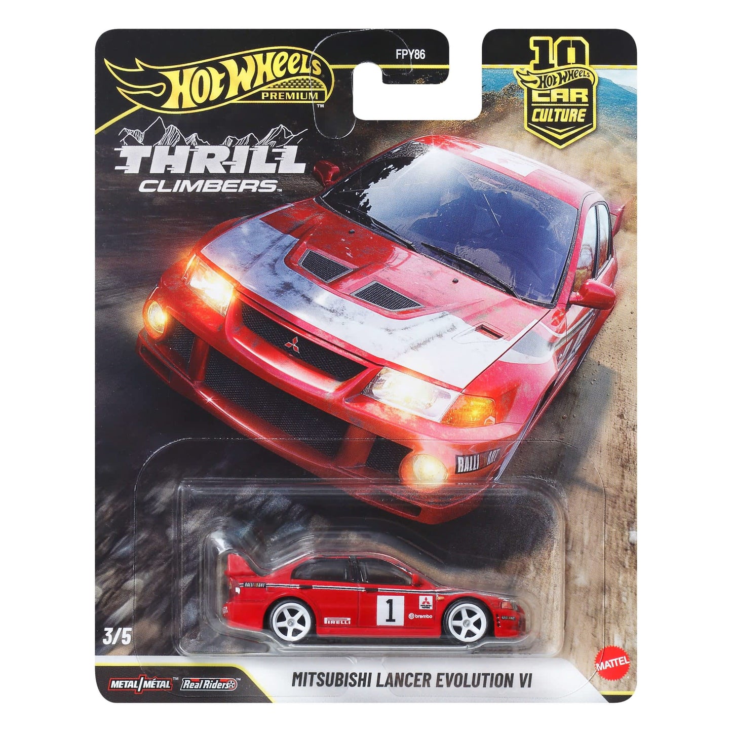 Hot Wheels Premium Car Culture Thrill Climbers — Mitsubishi Lancer Evolution VI