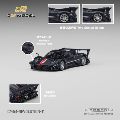 [PRE-ORDER] CM MODEL Pagani Zonda Revlucion Navy Carbon Fiber