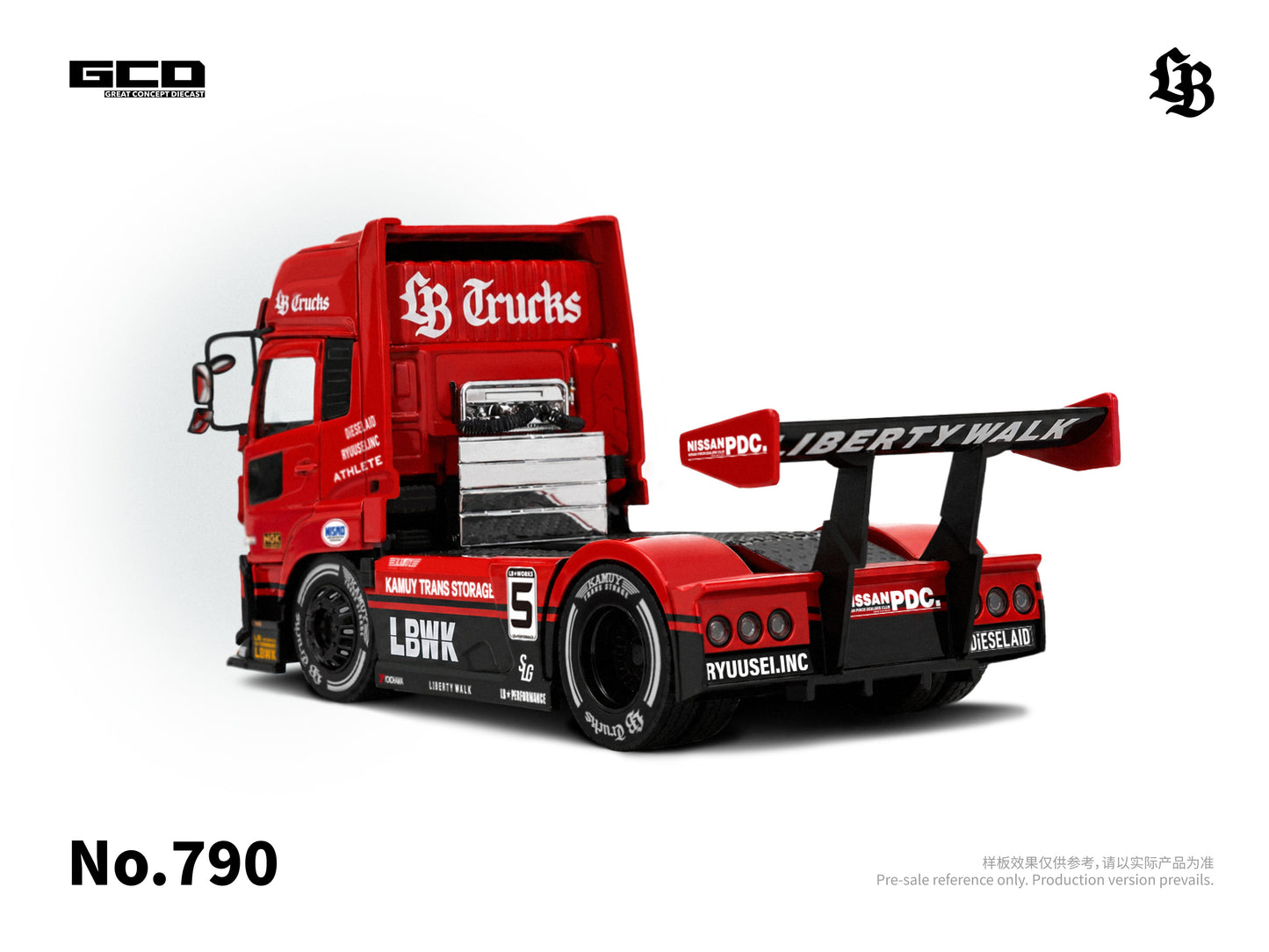 [PRE-ORDER] GCD x LBWK 1/64 Super Silhouette Red/Black Quon Truck Head