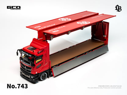 [PRE-ORDER] GCD x LBWK 1/64 Super Silhouette Red/Black Mitsubishi Fuso Truck (RHD)