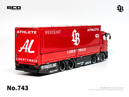 [PRE-ORDER] GCD x LBWK 1/64 Super Silhouette Red/Black Mitsubishi Fuso Truck (RHD)