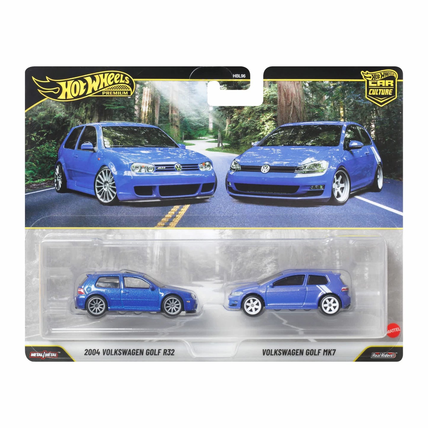 Hot Wheels Premium 2 Pack — 2004 Volkswagen Golf R32 & Volkswagen Golf MK7