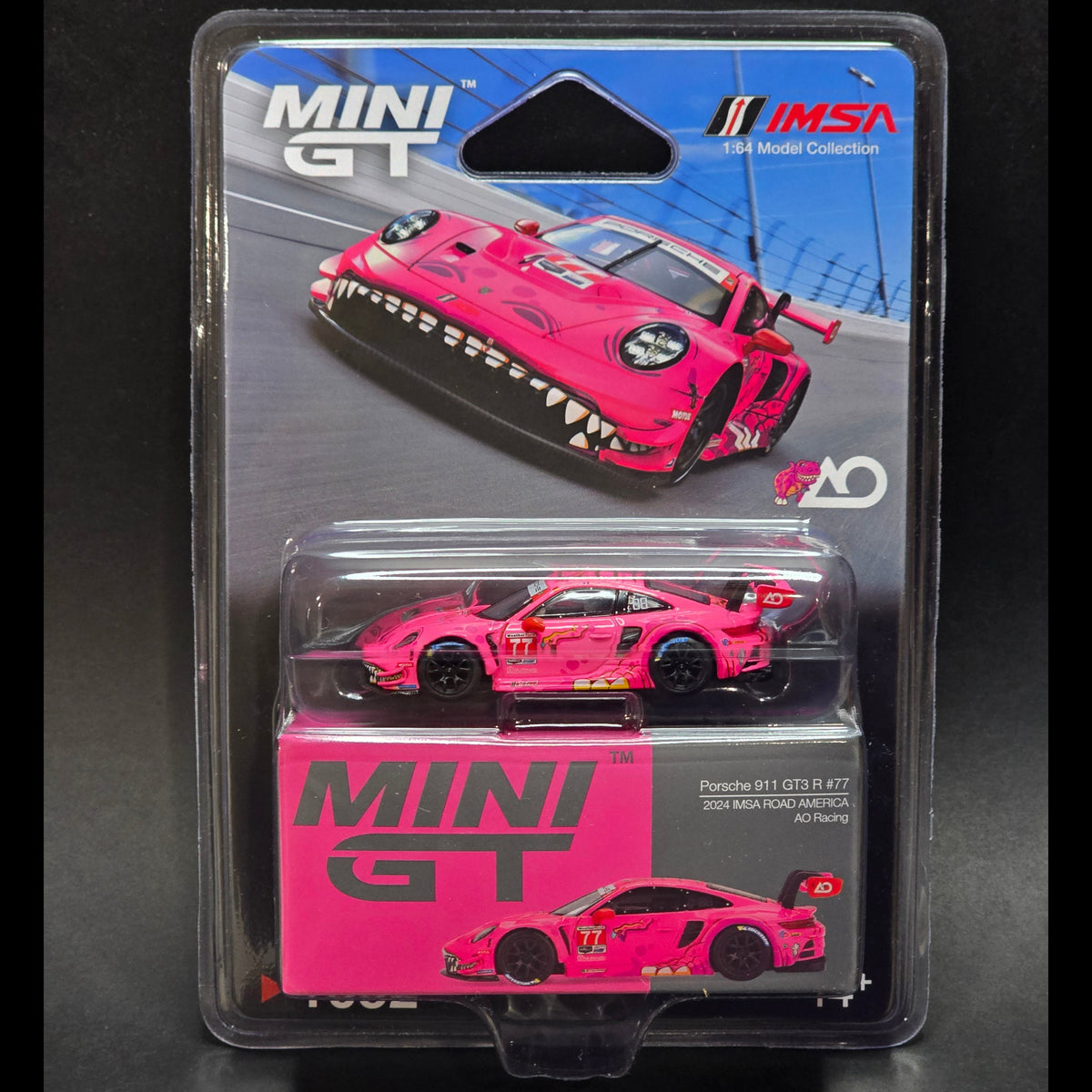 Mini GT Porsche 911 GT3 R #77 Roxy 2024 AO Racing #1052 1:64 Scale Diecast Model | Toyfessional