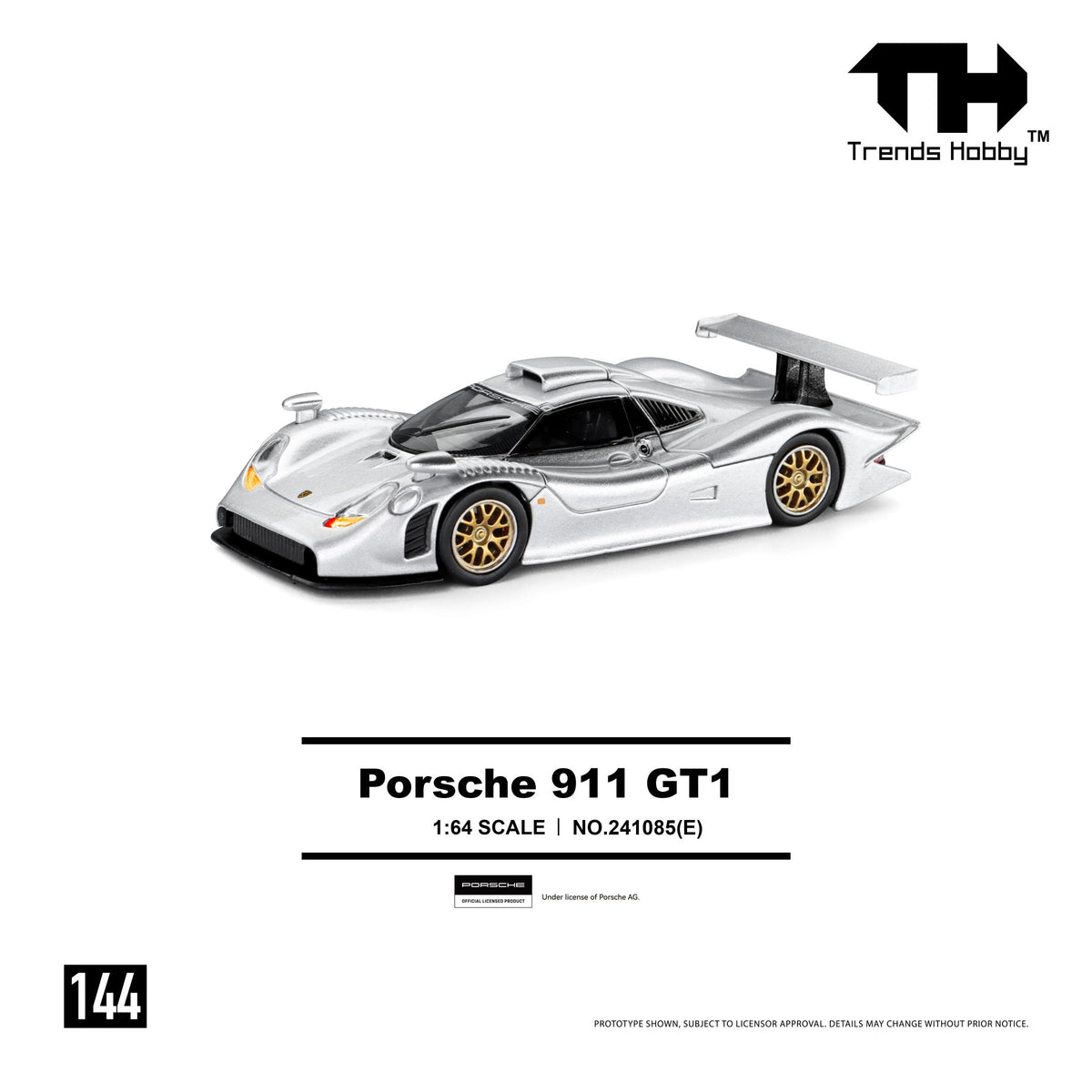 [COMING SOON] Trends Hobby Porsche 911 GT1 1998 (Silver)