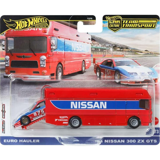 Hot Wheels Premium Team Transport — Nissan 300 ZX GTS & Euro Hauler