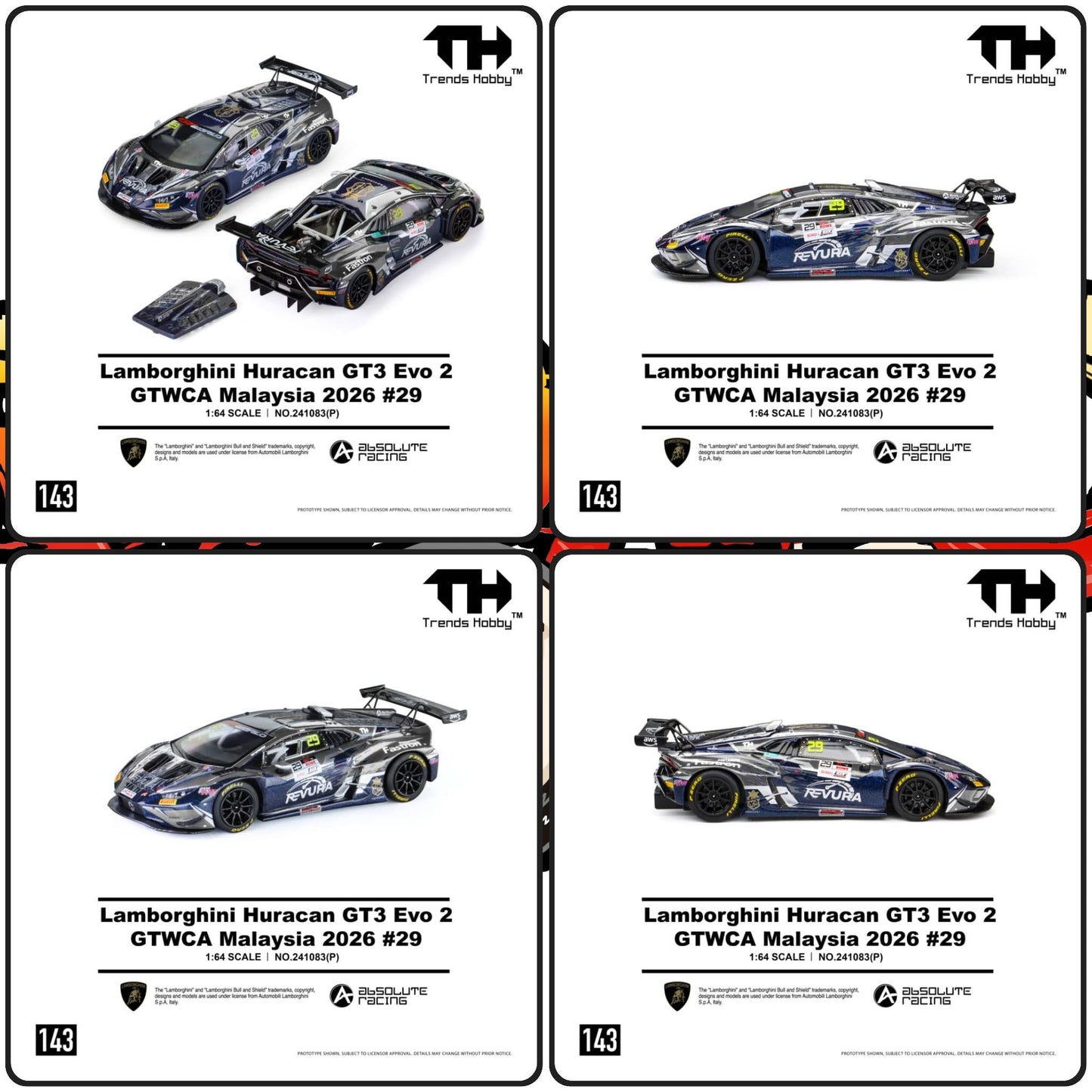 [PRE-ORDER] Trends Hobby Lamborghini Huracan GT3 EVO2 - GTWCA Malaysia 2026 #29