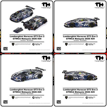 [PRE-ORDER] Trends Hobby Lamborghini Huracan GT3 EVO2 - GTWCA Malaysia 2026 #29