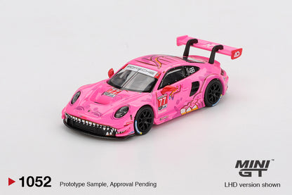 Mini GT Porsche 911 GT3 R #77 Roxy 2024 AO Racing #1052 1:64 Scale Diecast Model, view 2 | Toyfessional