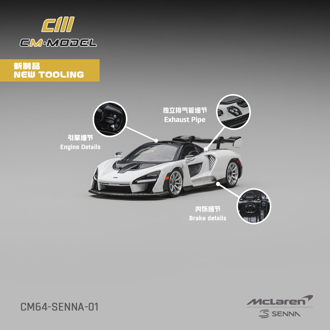 [PRE-ORDER] CM MODEL McLaren Senna Silica White