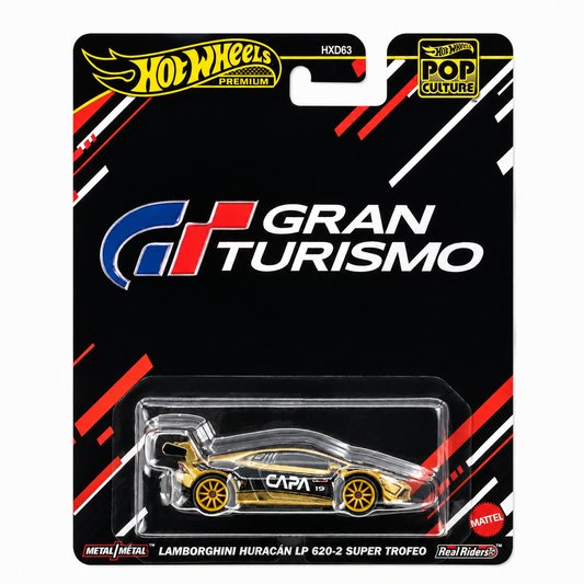Hot Wheels Premium Pop Culture — Gran Turismo Lamborghini Huracan LP 620-2 Super Trofeo