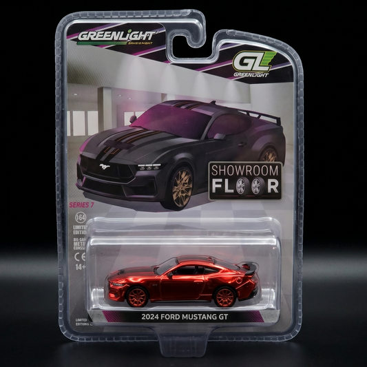 Greenlight Showroom Floor Series 7 — 2024 Ford Mustang GT Target Red Chrome CHASE