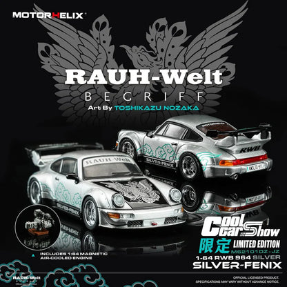 Motorhelix RWB 911 (964) Silver-Fenix CoolCarShow Limited Edition