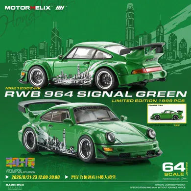 Motorhelix RWB 964 Signal Green — Hong Kong ToyCar Salon 2026 Exclusive