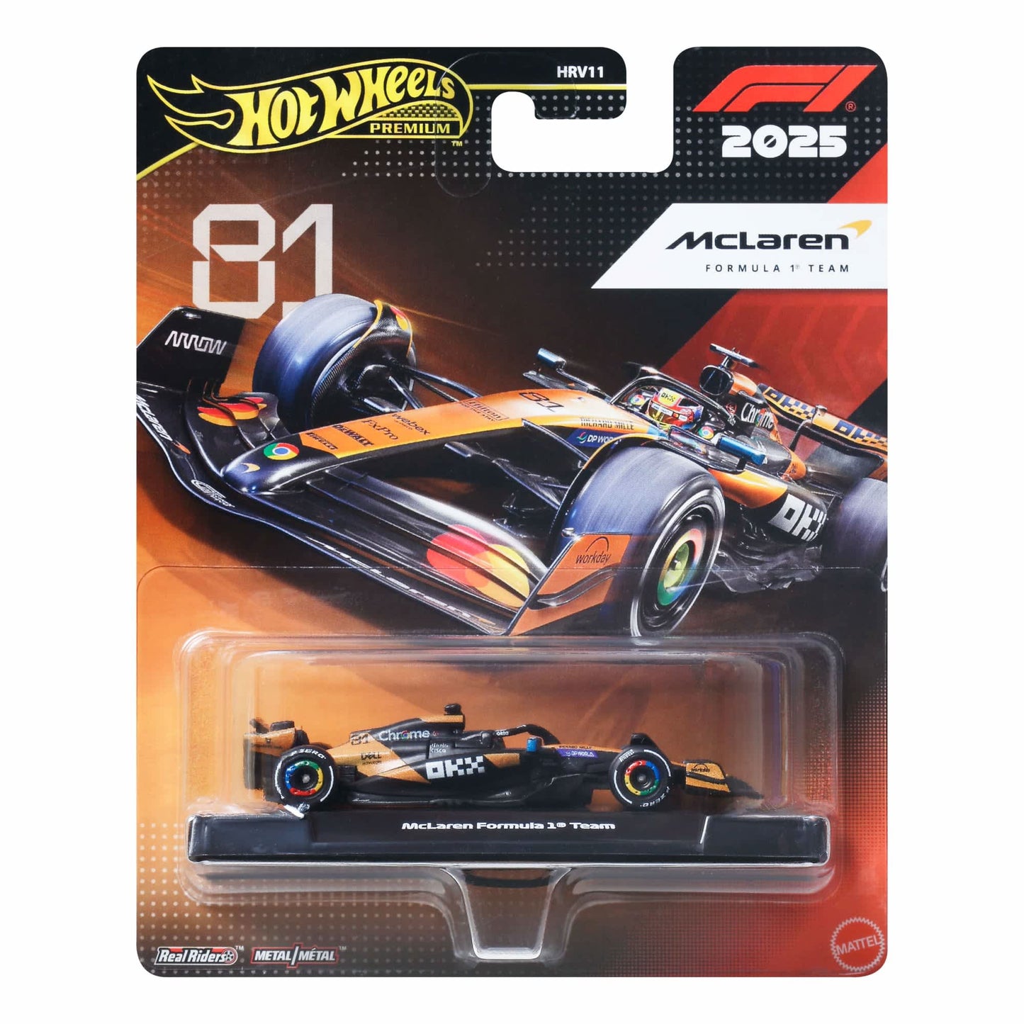 Hot Wheels Premium 2025 Formula 1 — #81 Oscar Piastri McLaren MCL39