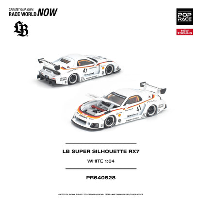 [PRE-ORDER] Pop Race LB Super Silhouette RX-7 (FD3S) White – New Tooling