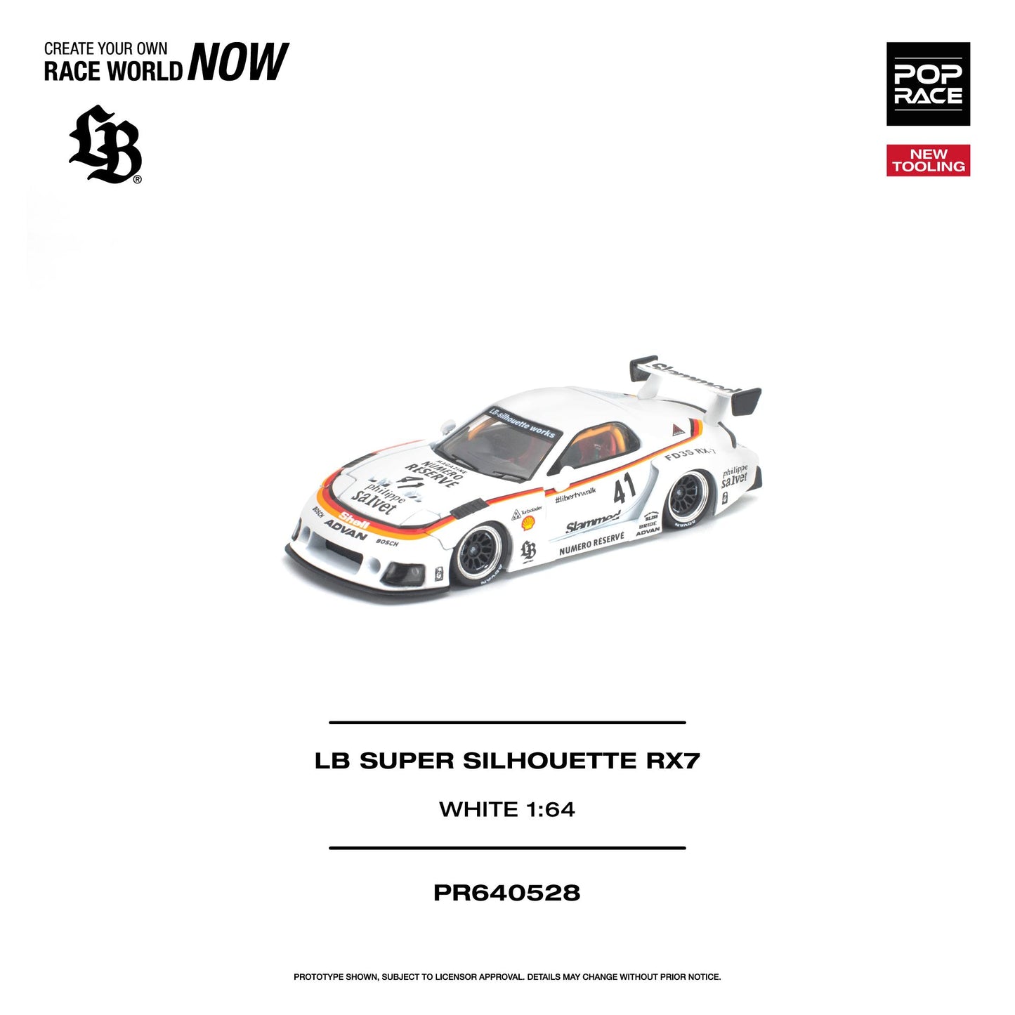 [PRE-ORDER] Pop Race LB Super Silhouette RX-7 (FD3S) White – New Tooling