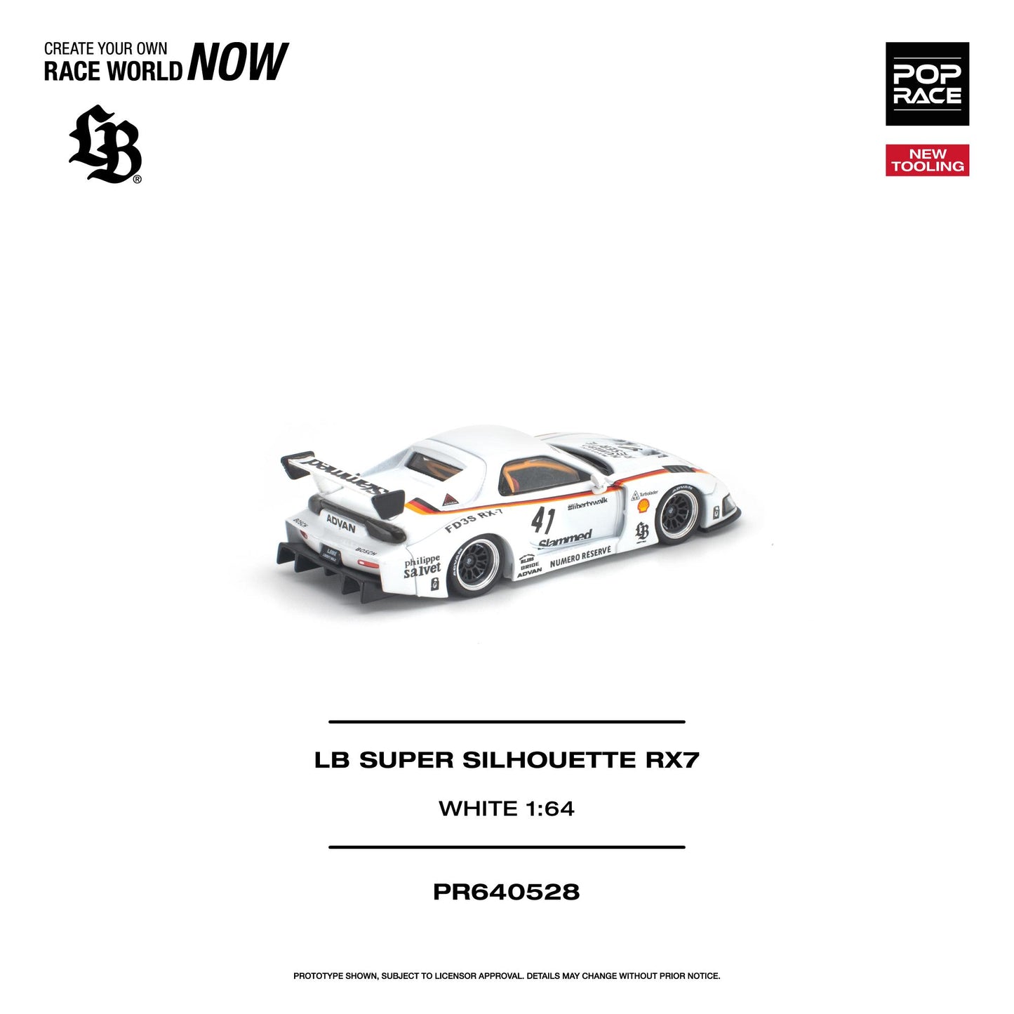 [PRE-ORDER] Pop Race LB Super Silhouette RX-7 (FD3S) White – New Tooling