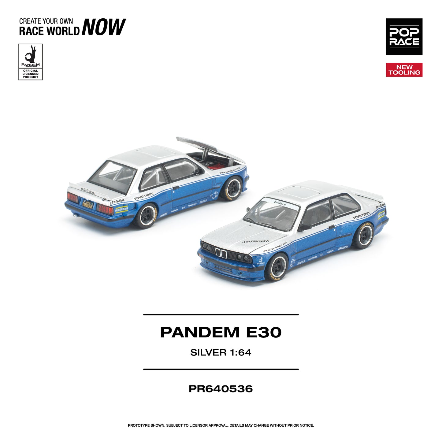[PRE-ORDER] Pop Race Pandem E30 Silver