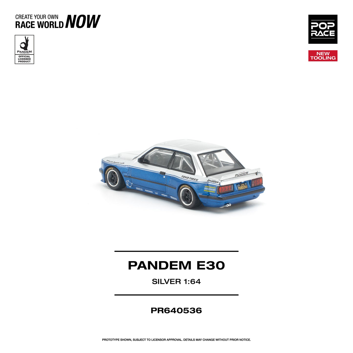 [PRE-ORDER] Pop Race Pandem E30 Silver