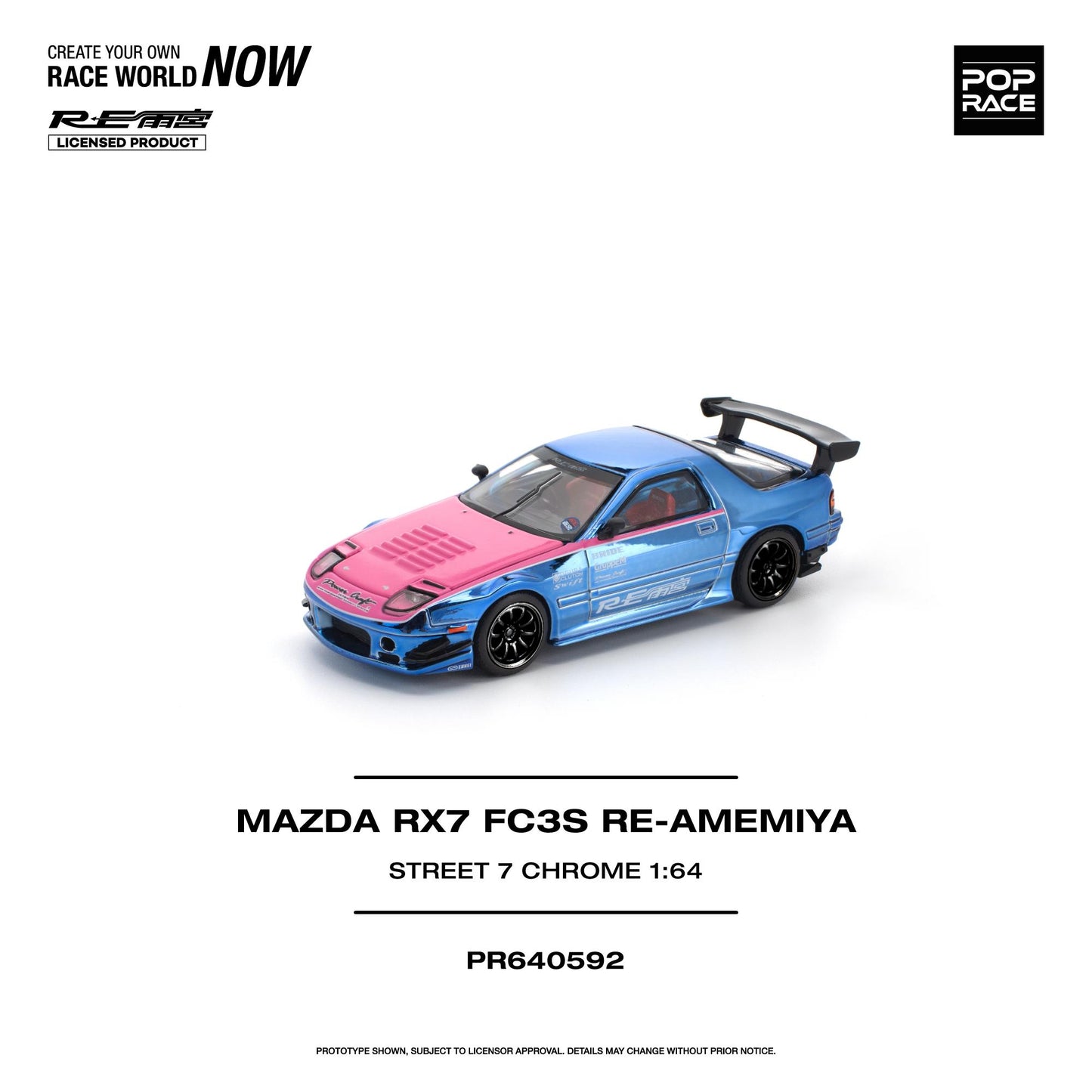 [PRE-ORDER] Pop Race Mazda RX-7 FC3S Re-Amemiya - Street 7 Chrome