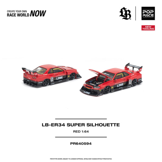[PRE-ORDER] Pop Race LB-ER34 Super Silhouette (Red)