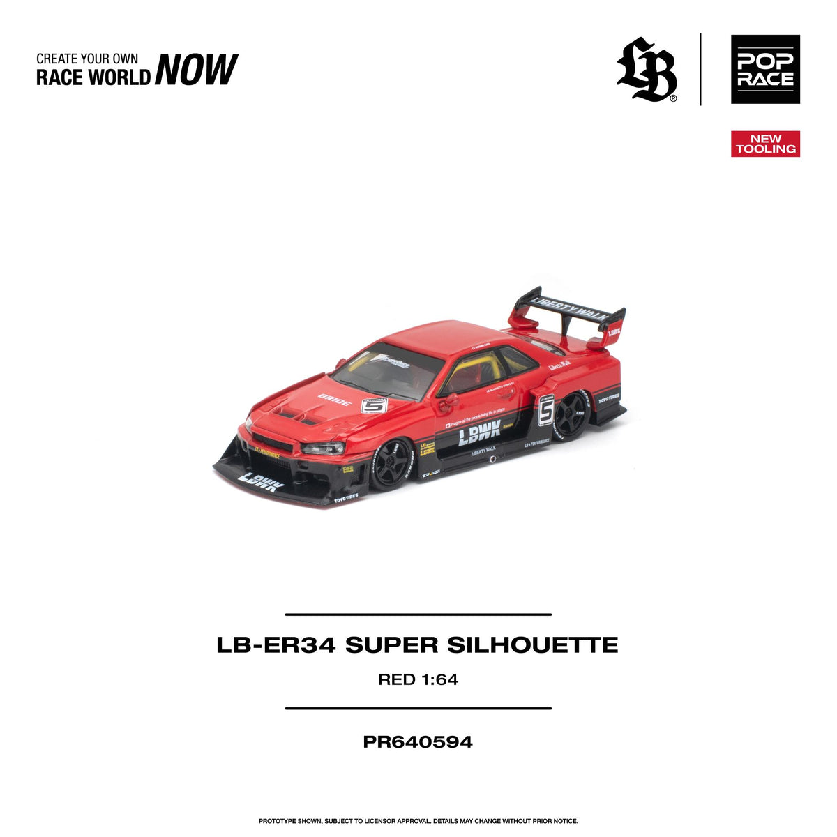 [PRE-ORDER] Pop Race LB-ER34 Super Silhouette (Red)