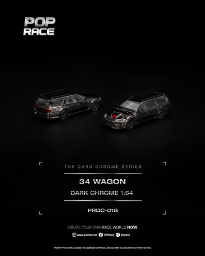 [COMING SOON] Pop Race Nissan Skyline R34 Wagon (Dark Chrome)