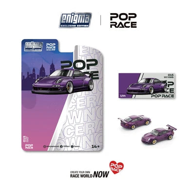 Pop Race Porsche RWB 997 Purple Enigma Exclusive Edition 1:64 Scale Diecast Model | Toyfessional