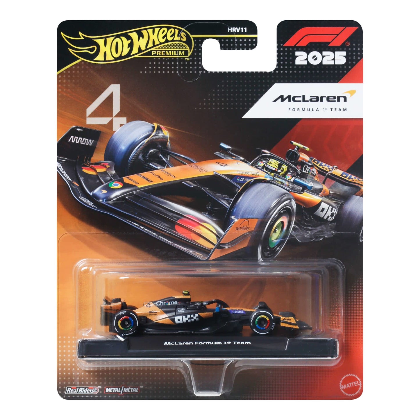 Hot Wheels Premium 2025 Formula 1 — #4 Lando Norris McLaren MCL39