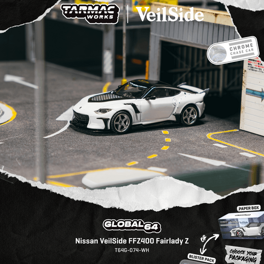 [PRE-ORDER] Tarmac Works Nissan VeilSide FFZ400 Fairlady Z White (Paper Box)