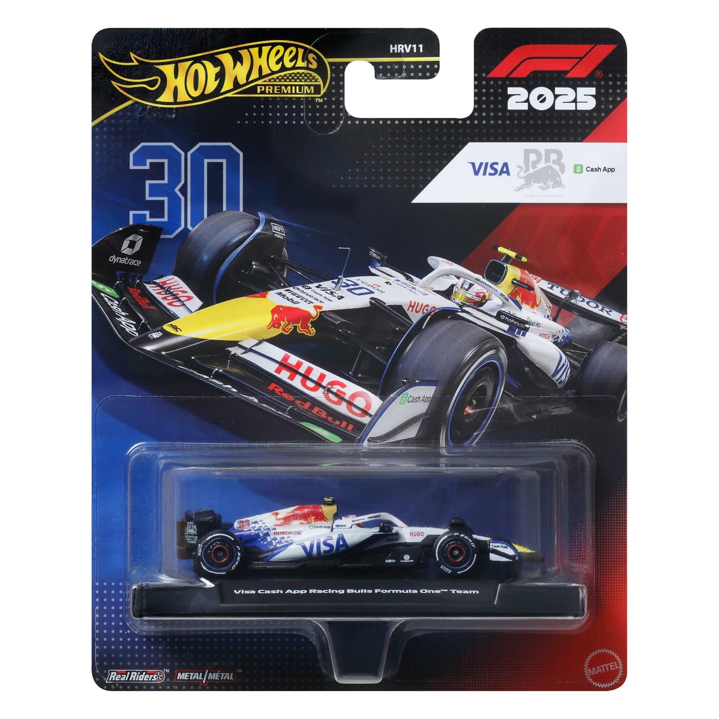 Hot Wheels Premium 2025 Formula 1 — #30 Liam Lawson Racing Bulls VCARB 01
