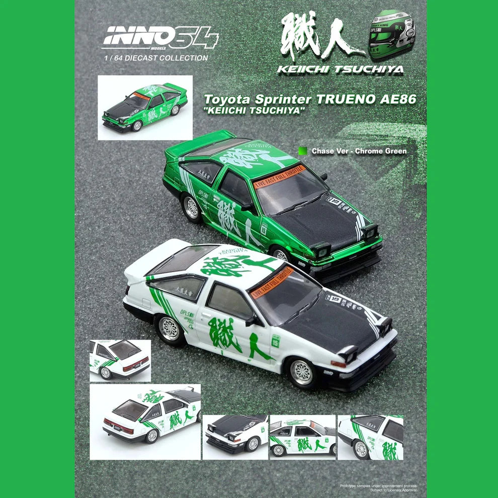 INNO64 Toyota Sprinter Trueno AE86 “Keiichi Tsuchiya” Limited Edition