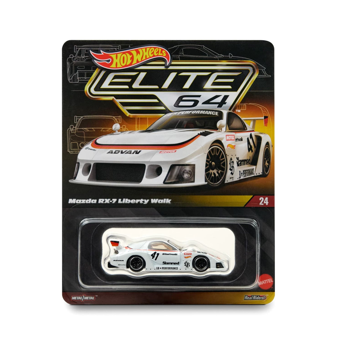 Hot Wheels Elite 64 - Mazda RX-7 Liberty Walk 1:64 Scale Diecast Model, view 3 | Toyfessional