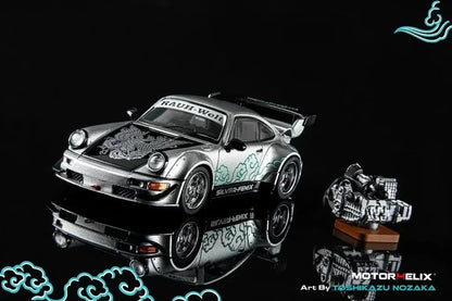 Motorhelix RWB 911 (964) Silver-Fenix CoolCarShow Limited Edition