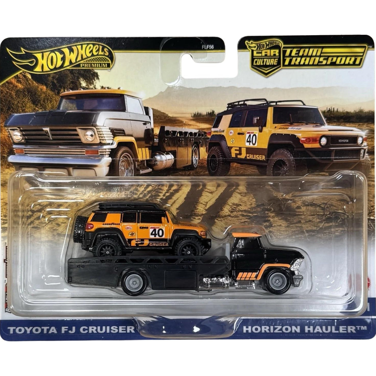 Hot Wheels Premium Team Transport — Toyota FJ Cruiser & Horizon Hauler