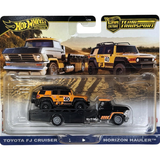 Hot Wheels Premium Team Transport — Toyota FJ Cruiser & Horizon Hauler