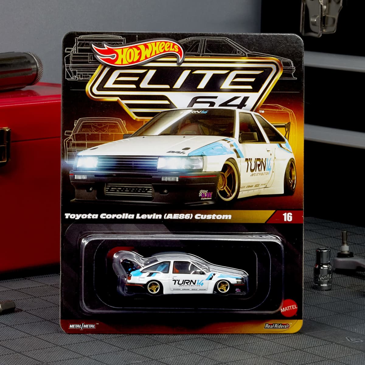 Hot Wheels Elite 64 - Toyota Corolla Levin (AE86) Custom 1:64 Scale Diecast Model, view 3 | Toyfessional