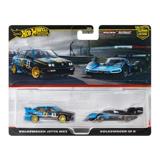 Hot Wheels Premium 2 Pack — Volkswagen Jetta Mk3 & Volkswagen ID R